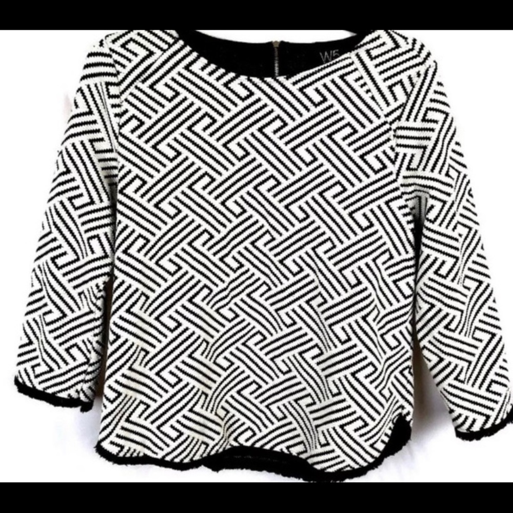 W5 | Geometric Fringe Blouse